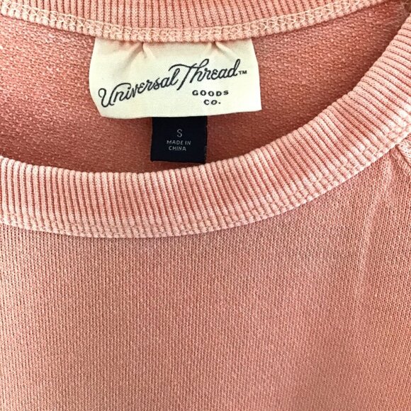 UNIVERSAL THREAD WOMENS PEACH COTTON SHORT SLEEVE CREW NECK SHIRT SIZE SMALLSTAI - Picture 3 of 8